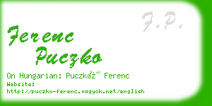 ferenc puczko business card